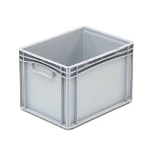 Euro-basic kunststof bak, 400x300x270 mm,  dichte grepen
