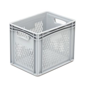 Euro-basic geperforeerde kunststof krat, 30 liter