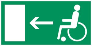 Vluchtweg voor gehandicapten