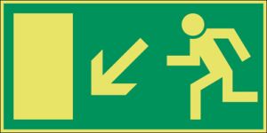 Vluchtweg links beneden