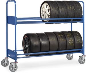 Bandenwagen 4588 met 2 laadvlakken (Zwaardere uitvoering)