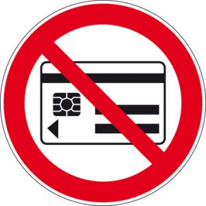 Magnetisch kaart verboden