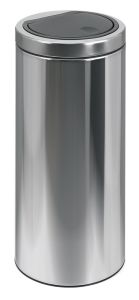 Brabantia Flattop bin, afvalbak met touchdeksel, 30 liter RVS