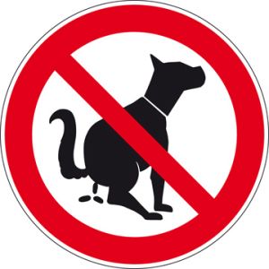 Dierlijke uitwerpselen verboden