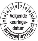 Volgende keuringsdatum fragmenteerbaar materiaal