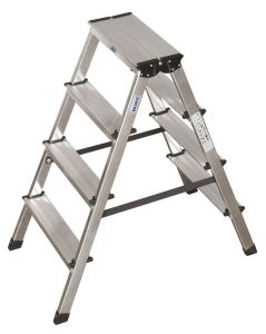 Dubbelzijdige aluminium ladder 2x4 treden, MONTO Dopplo 120335
