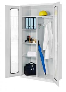 Kappes dossiers/garderobekast H 1950 x B 1000 x T 500 mm RAL 7035 en RAL 5010