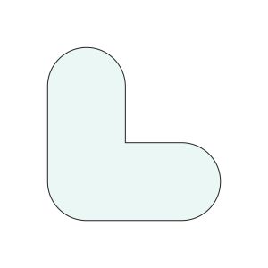 Vloermarkering hoek - wit, 10 stuks