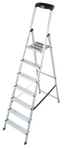 Aluminium lichtgewicht huishoudtrap met 7 treden, MONTO Safety 126351