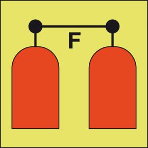 Brandblusser met schuim 150 x 150 mm