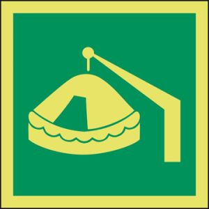 Overlevingsvlot-Davit 150 x 150 mm