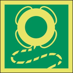 Reddingsboei met koord 150 x 150 mm