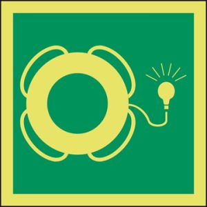 Reddingsboei met licht 150 x 150 mm