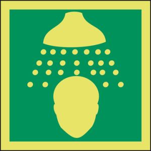 Nooddouche 150 x 150 mm