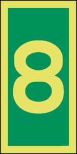 Niveau-aanduiding 8 75 x 150 mm