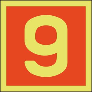 Niveau-aanduiding 9 150 x 150 mm