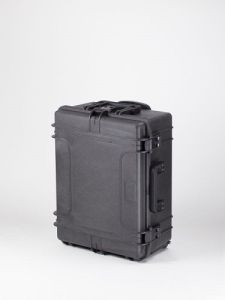 Schokbestendige waterdichte trolley, 604x473x283 mm, zwart, inc. plukschuim