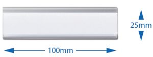 Zelfklevende etikethouder 25x100 mm, 100 stuks