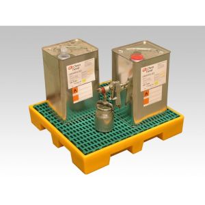 Lekvloer met kunststof rooster, 35 liter