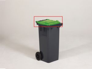 Deksel voor container, 120/140 liter, groen