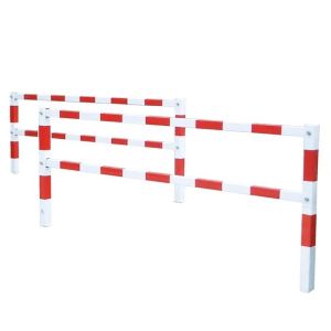 PARAT Dubbel afzethek - 2000 (4000) x 1330 mm - draaibaar - rood/wit