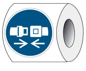 Pictogrammen (ISO-veiligheidspictogram) Veiligheidsriem verplicht