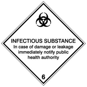 Pictogram voor zeetransport 'Besmettelijk' (IMDG 6D)