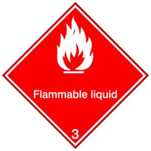 Pictogram voor zeetransport 'Brandbare vloeistof' (IMDG 3A)