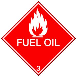 Pictogram voor zeetransport 'Brandstof' (IMDG 3C)
