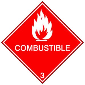 Pictogram voor zeetransport 'Licht ontvlambaar' (IMDG 3B)