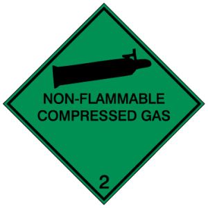 Pictogram voor zeetransport 'Niet-brandbare gecompresseerde gassen' (IMDG 2C)