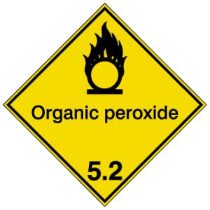 Pictogram voor zeetransport 'Organische peroxyden' (IMDG 5B)