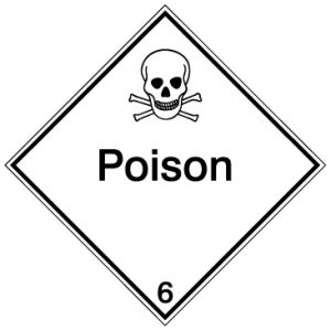 Pictogram voor zeetransport 'Vergiftig' (IMDG 6B)