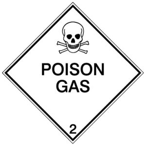 Pictogram voor zeetransport 'Vergiftige gassen' (IMDG 2A)