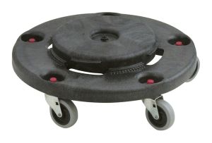Rubbermaid Brute Dolly, onderstel voor ronde Brute containers 75,7 liter, 121,1 liter, 166,5 liter of 208,2 liter  (zwart)