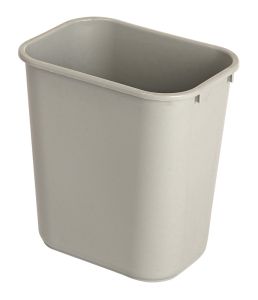 Rubbermaid rechthoekige afvalbak, 26,6 liter (kunststof, grijs)