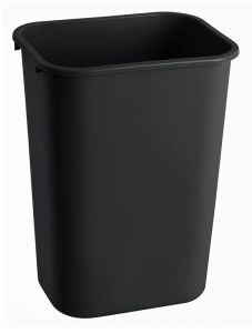Rubbermaid rechthoekige afvalbak, 39 liter (kunststof, zwart)