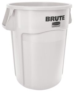 Rubbermaid ronde Brute Container, 166,5 liter (kunststof, wit)
