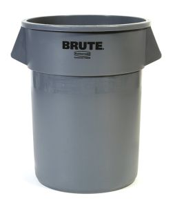 Rubbermaid ronde Brute Container, 208,2 liter (kunststof, grijs)