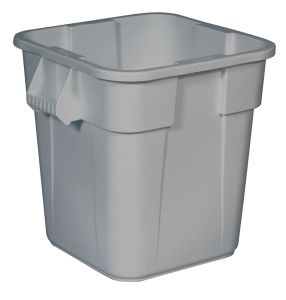 Rubbermaid vierkante Brute container, 106 liter (kunststof, grijs)