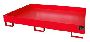 Lekbak voor stelling 1750x1300x250 mm-rood