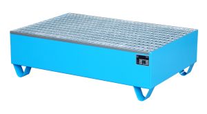 Opvangbak met verzinkt rooster 1200 x 800 x 360 mm-blauw