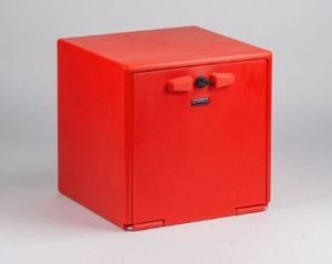 Enkelwandige scooterbox 415x415x420mm, 60 liter rood