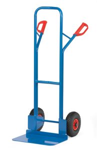 Stalen steekwagen B 1326 V met massief rubberen banden