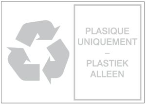 Plastiek 300 x 200 mm sticker