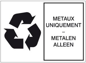 Metalen 300 x 200 mm sticker