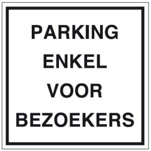 Parking enkel voor bezoekers (STN 800)