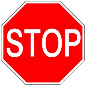 Vloerpictogram - STOP (diameter 500 mm)
