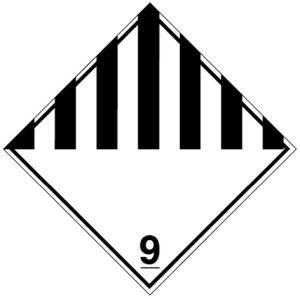 Vervoerspictogram 'Diverse gevaarlijke stoffen' (ADR 9)