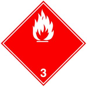 Vervoerspictogram 'Ontvlambaar (brandbare vloeistof)' (ADR 3b)